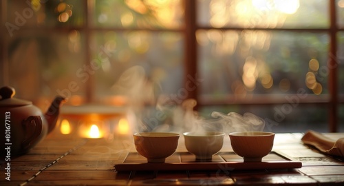 The aroma of freshly brewed teas fills the room adding a comforting and calming element to the ambiance.