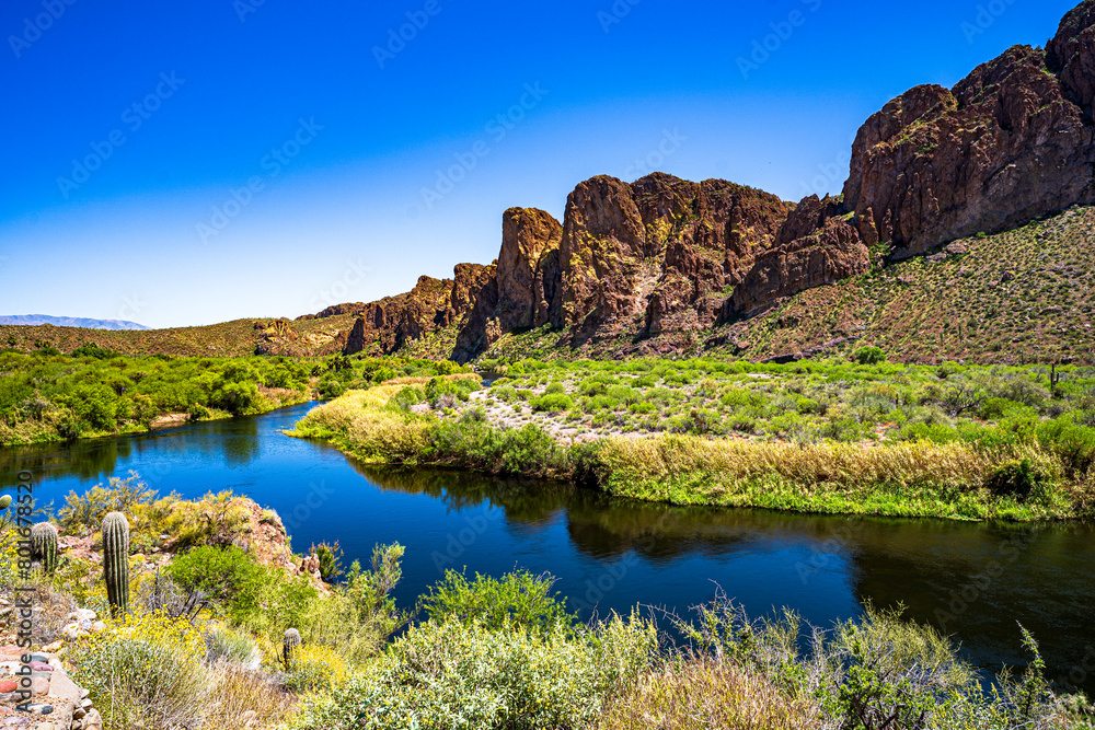 The Salt River brings water to the Phoenix area The Salt River brings water to the Phoenix area
