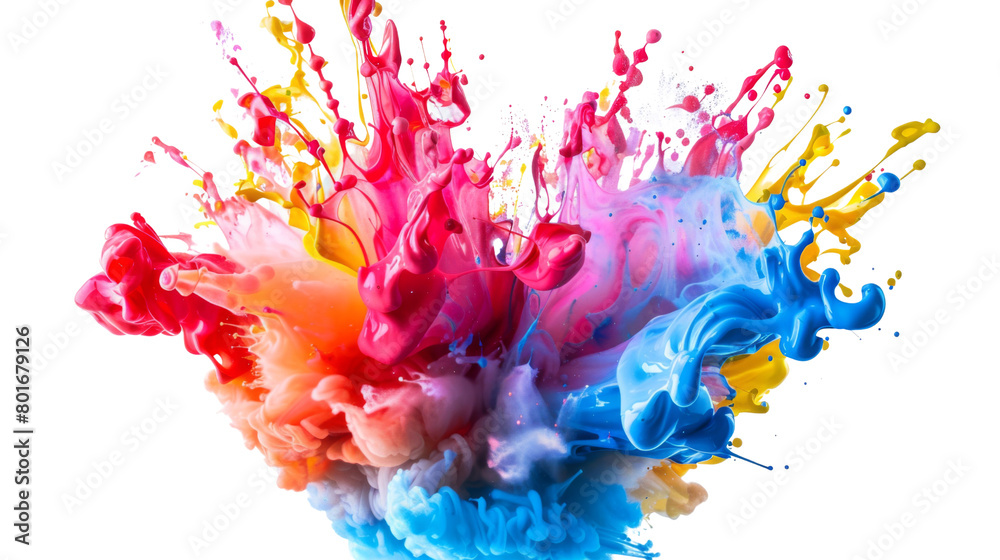 Fototapeta premium Explosion of colored oil paint