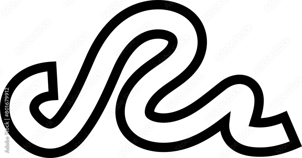 Obraz premium Lines bold curved. Design elements