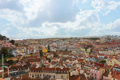 panorama of the city of Lisbon  (ID: 801681173)