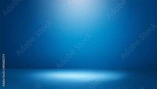 Blue with blank gradient color lighting effect background for product display  illustration.