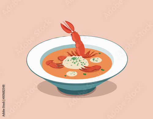 Bisque de homard à la soupe maison
