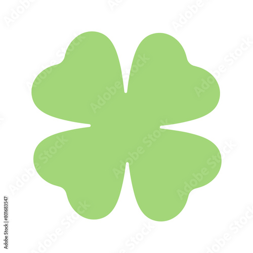 lucky charm green clover shamrock plant irish luck flat icon sxmbol vector