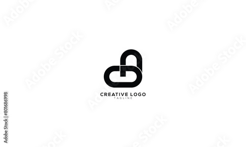 AO OA Abstract initial monogram letter alphabet logo design