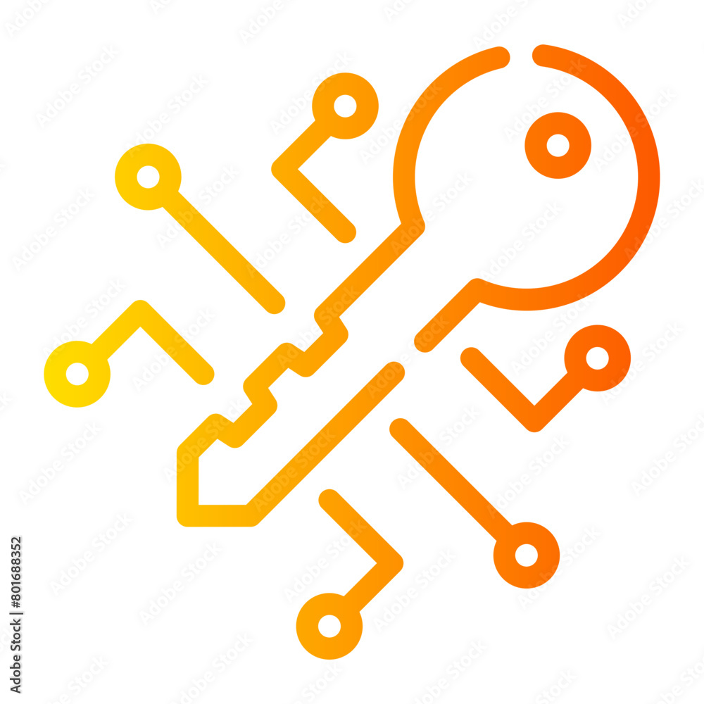 digital key gradient icon