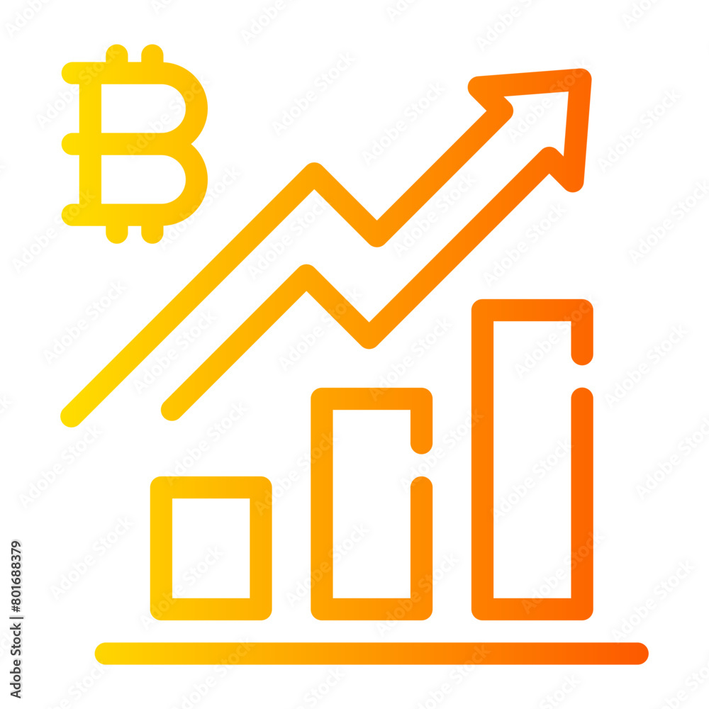 graph gradient icon graph gradient icon