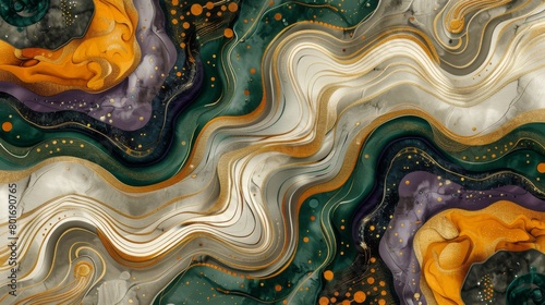 Colorful abstract gradient fluid liquif dynamic shape background, marbling background with the colorful glow brush ink, modern background in gradients color and liquid of the texture