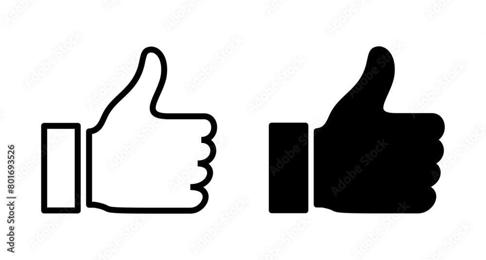 like icon vector isolated on white background. Thumbs up icon. social media icon like icon vector isolated on white background. Thumbs up icon. social media icon