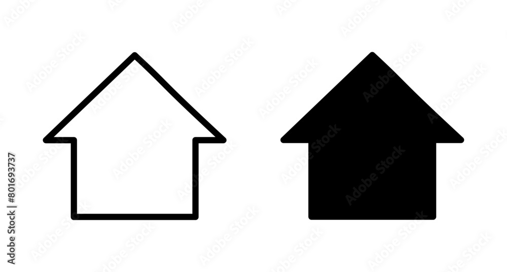 Home icon vector isolated on white background. House vector icon. Address Home icon vector isolated on white background. House vector icon. Address