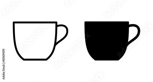 coffee cup icon vector isolated on white background. Coffee cup icon. Coffee vector icon. Tea