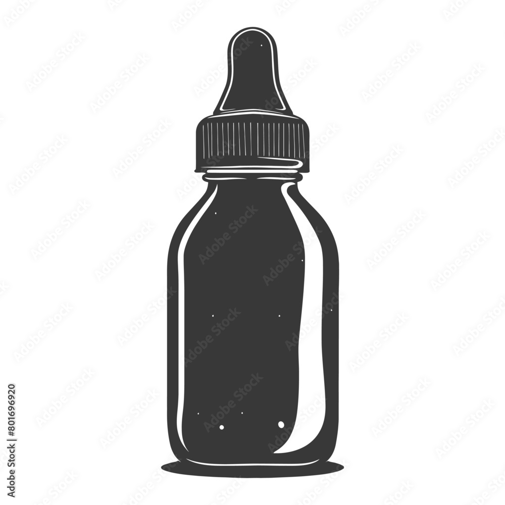 silhouette baby bottle full black color only silhouette baby bottle full black color only