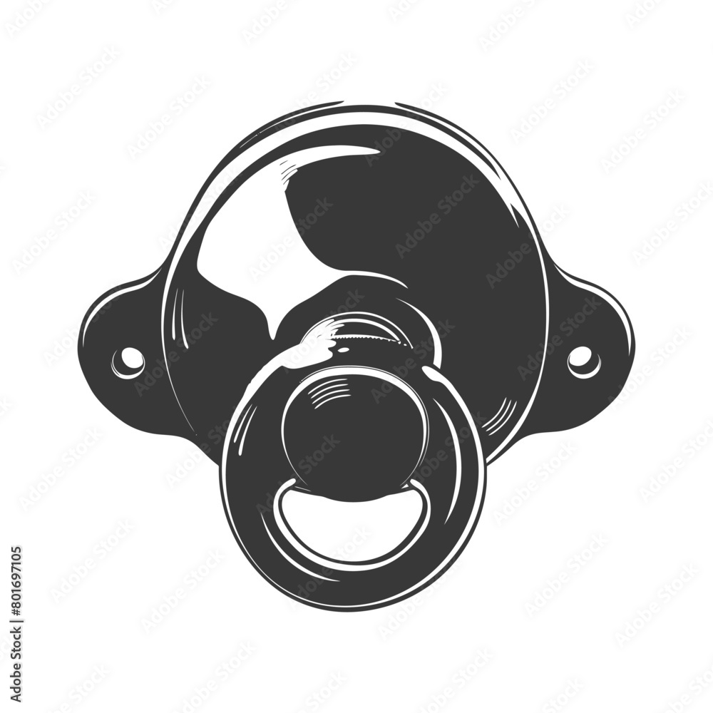 silhouette baby pacifier full black color only silhouette baby pacifier full black color only
