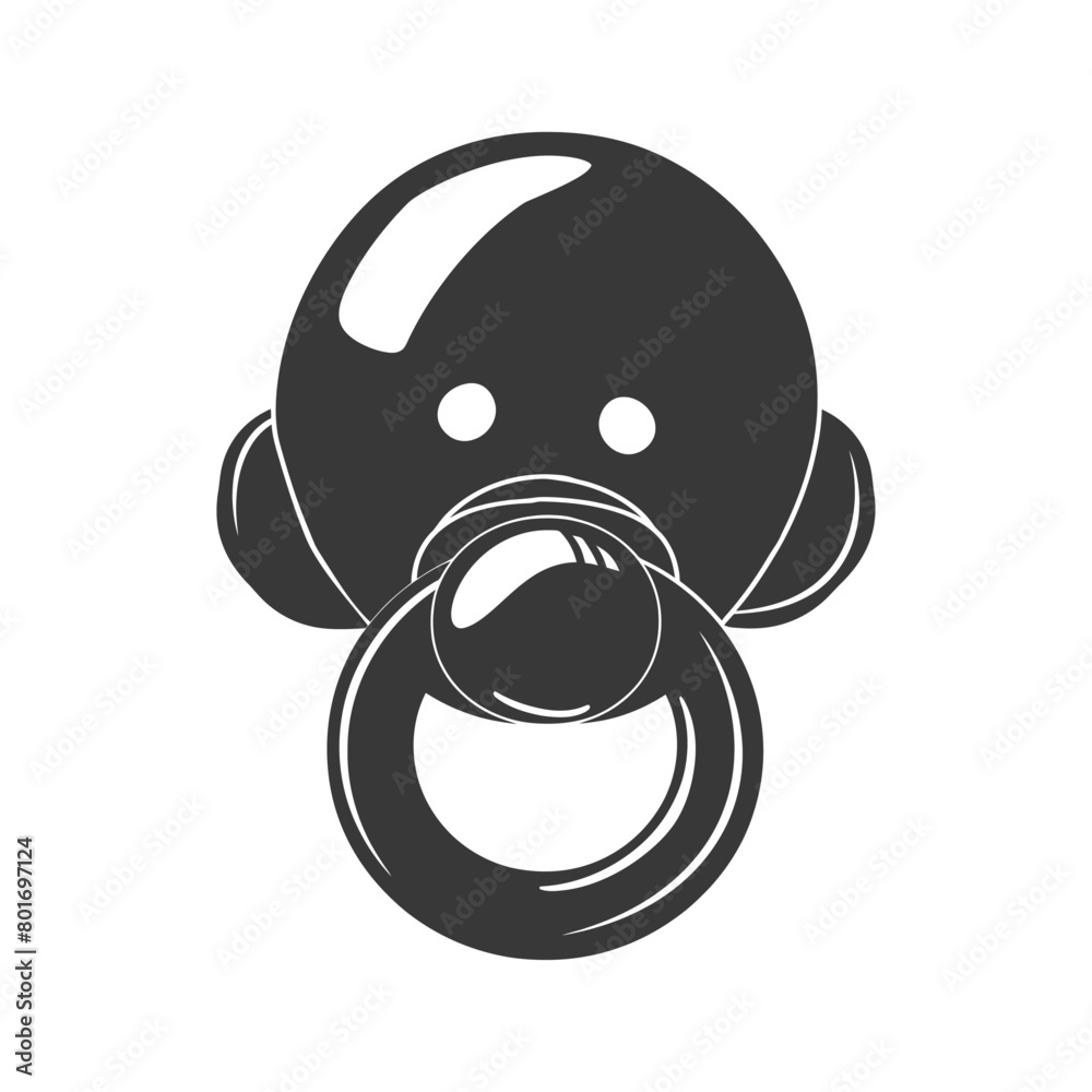 silhouette baby pacifier full black color only silhouette baby pacifier full black color only