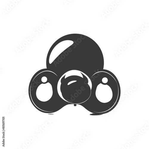 silhouette baby pacifier full black color only