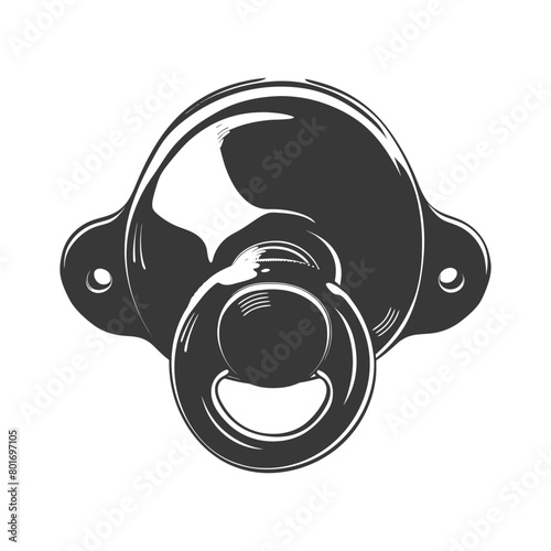 silhouette baby pacifier full black color only