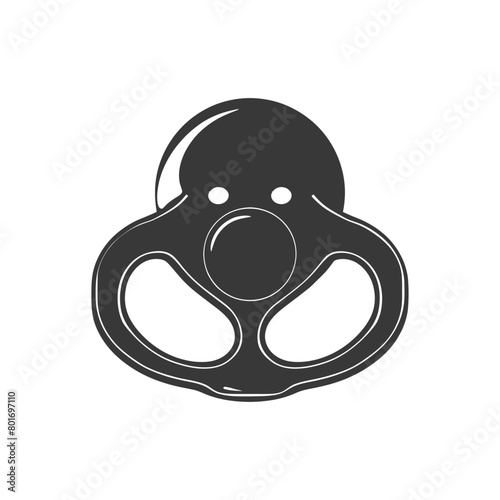silhouette baby pacifier full black color only
