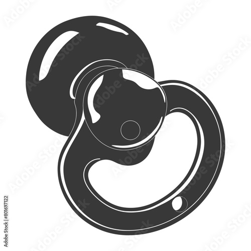 silhouette baby pacifier full black color only