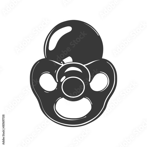 silhouette baby pacifier full black color only