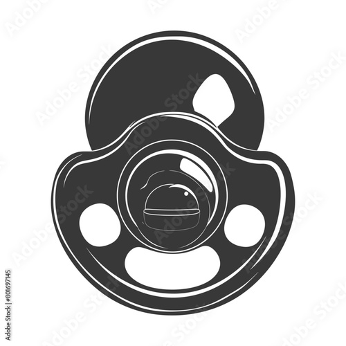 silhouette baby pacifier full black color only