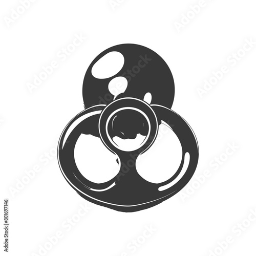 silhouette baby pacifier full black color only