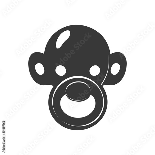 silhouette baby pacifier full black color only