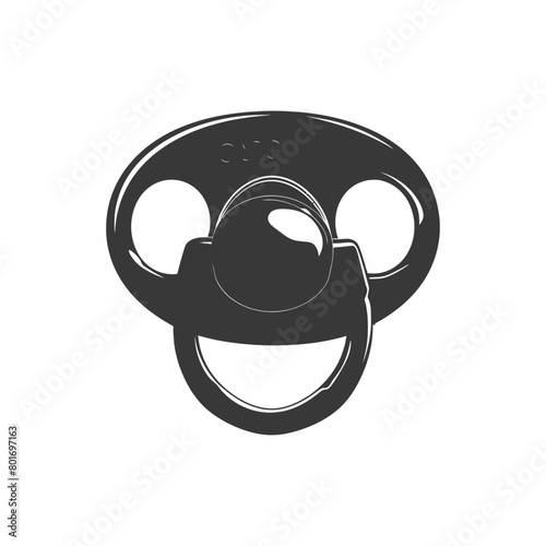 silhouette baby pacifier full black color only