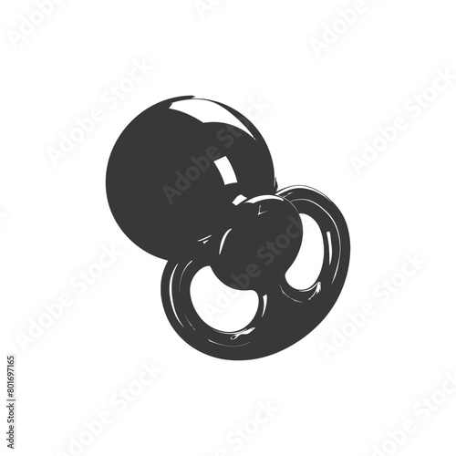 silhouette baby pacifier full black color only
