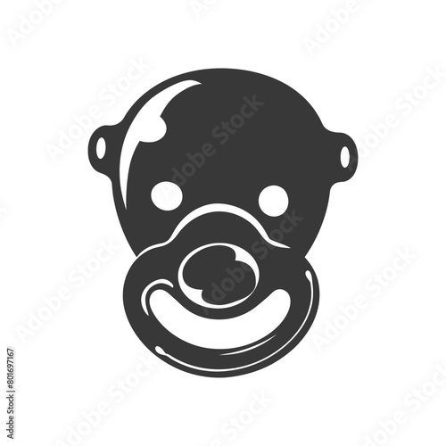 silhouette baby pacifier full black color only