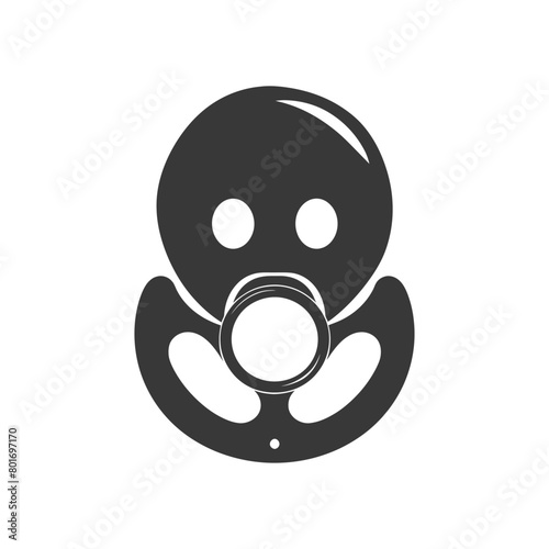 silhouette baby pacifier full black color only
