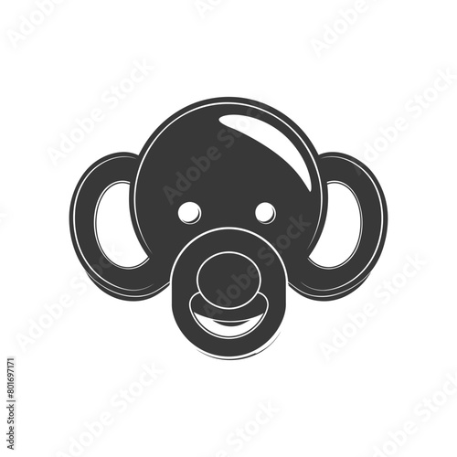 silhouette baby pacifier full black color only