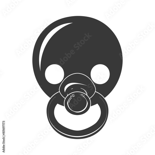silhouette baby pacifier full black color only