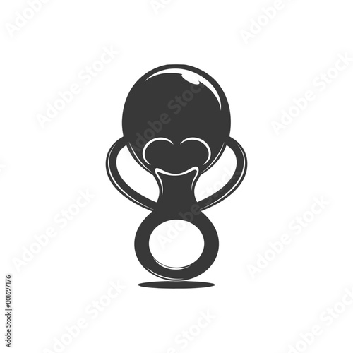silhouette baby pacifier full black color only