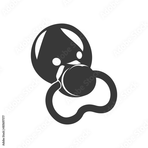 silhouette baby pacifier full black color only