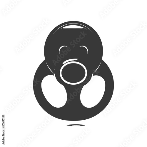 silhouette baby pacifier full black color only