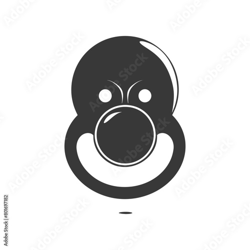 silhouette baby pacifier full black color only