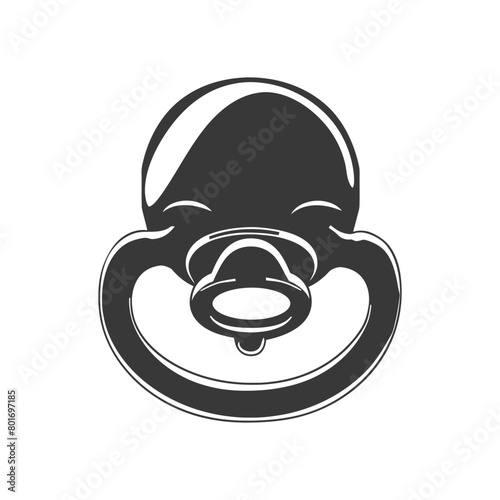 silhouette baby pacifier full black color only