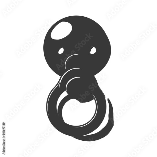 silhouette baby pacifier full black color only