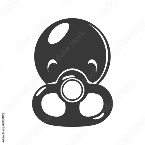 silhouette baby pacifier full black color only