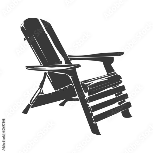 silhouette beach chair full black color only