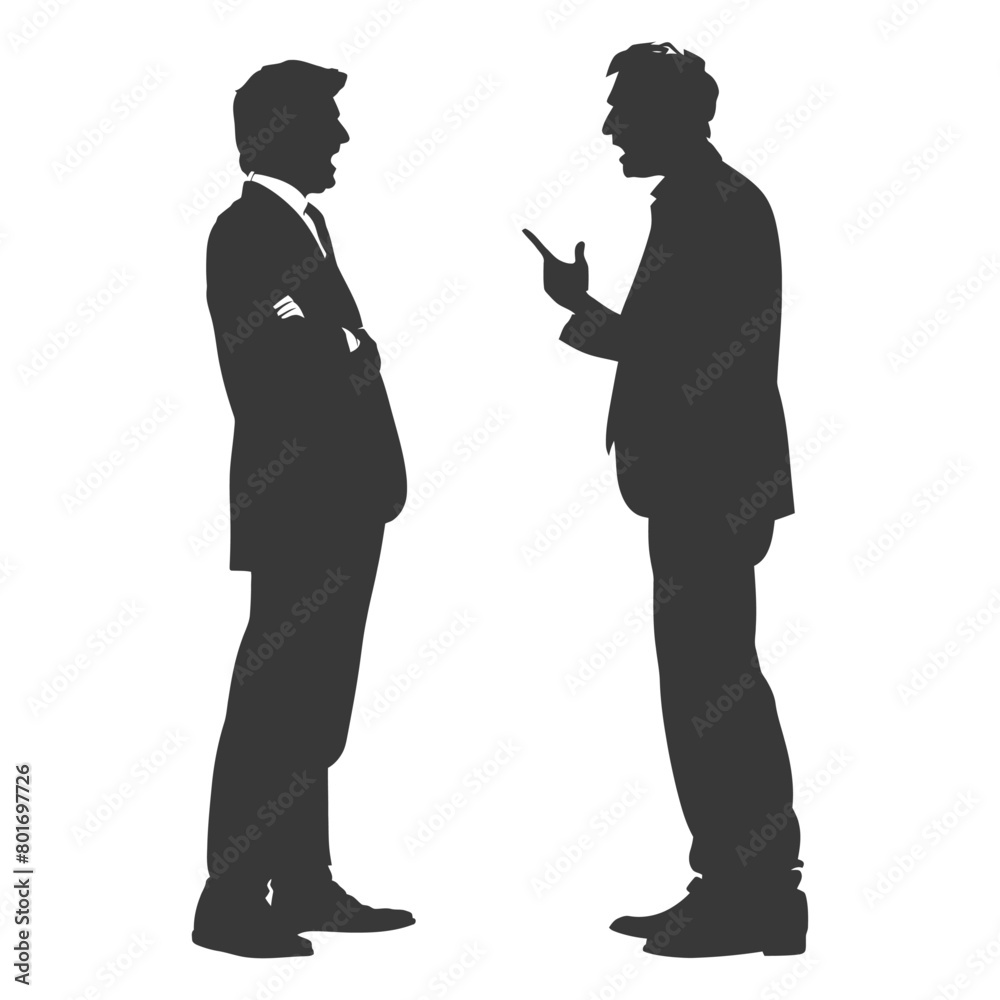 silhouette boss shouts at employee full body black color only silhouette boss shouts at employee full body black color only