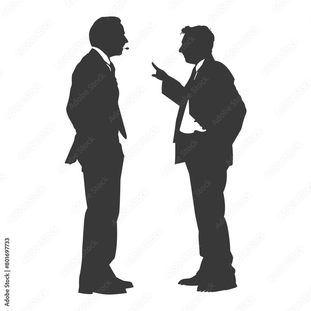 silhouette boss shouts at employee full body black color only silhouette boss shouts at employee full body black color only