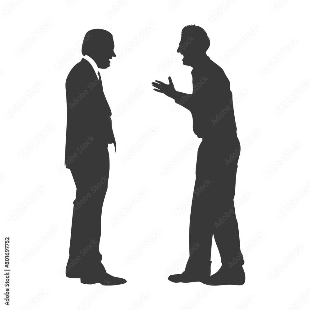 silhouette boss shouts at employee full body black color only silhouette boss shouts at employee full body black color only