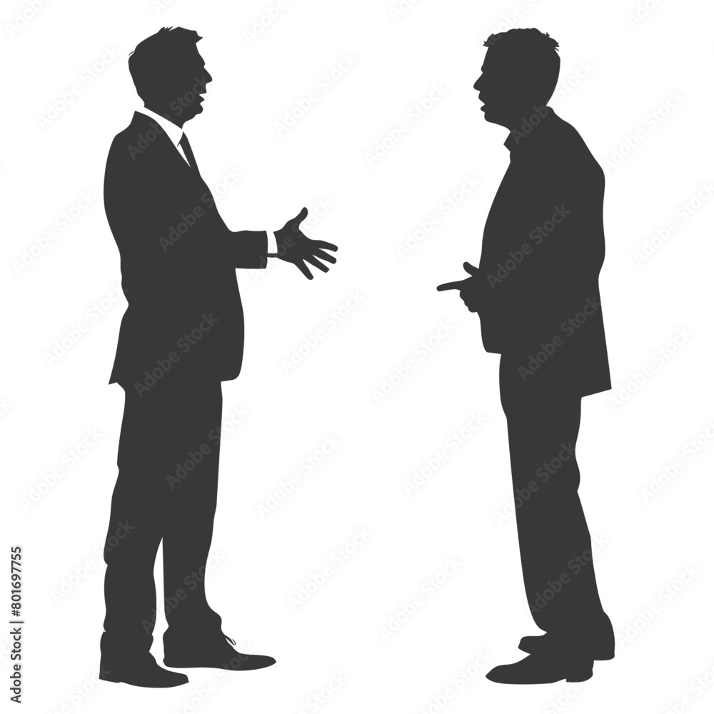 silhouette boss shouts at employee full body black color only silhouette boss shouts at employee full body black color only