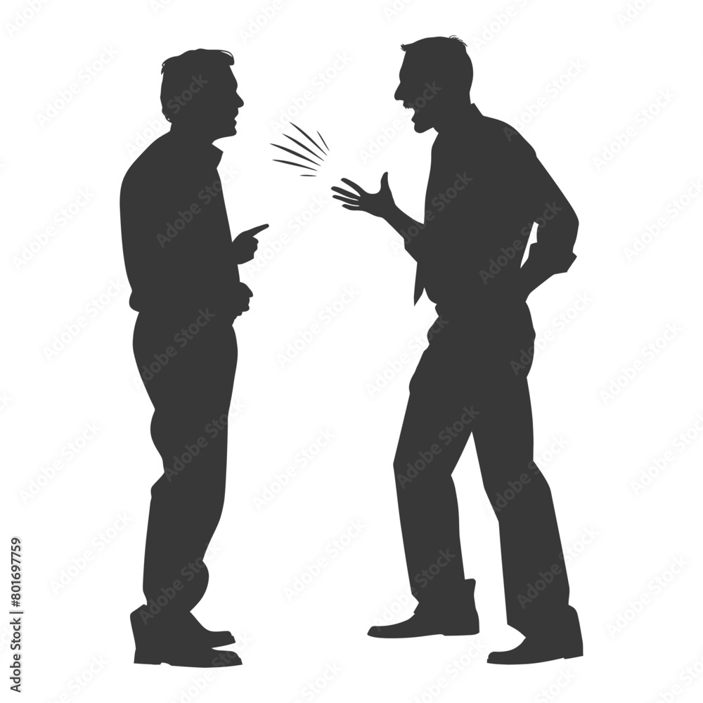 silhouette boss shouts at employee full body black color only silhouette boss shouts at employee full body black color only