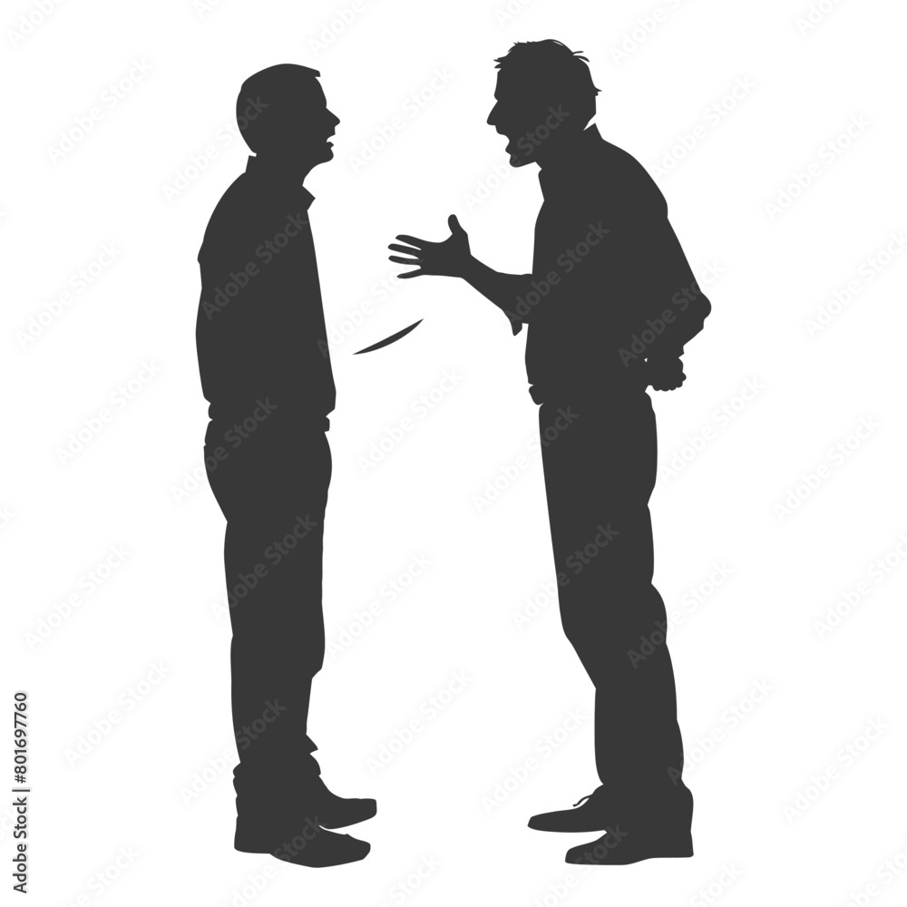 silhouette boss shouts at employee full body black color only silhouette boss shouts at employee full body black color only