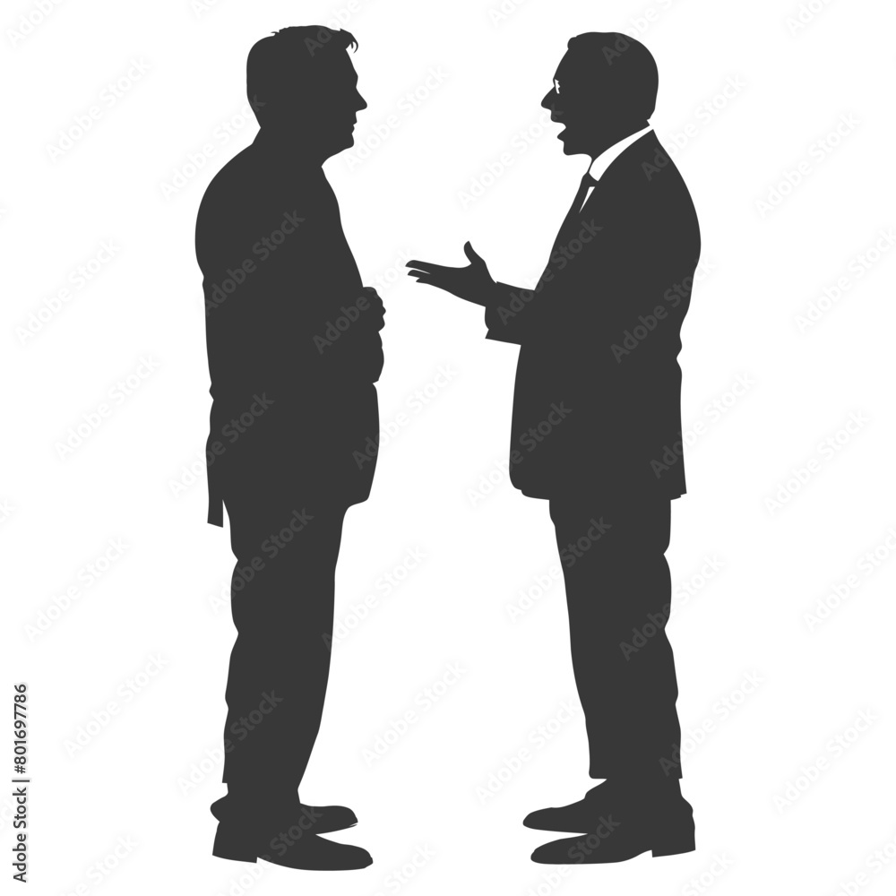 silhouette boss shouts at employee full body black color only silhouette boss shouts at employee full body black color only