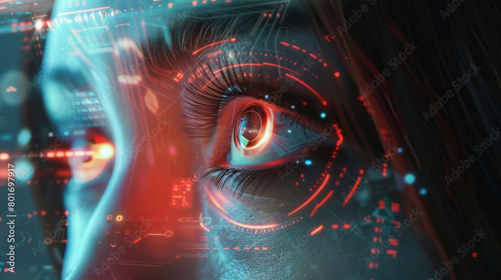 Eye Panel Representing Future Technology Eye Panel Representing Future Technology