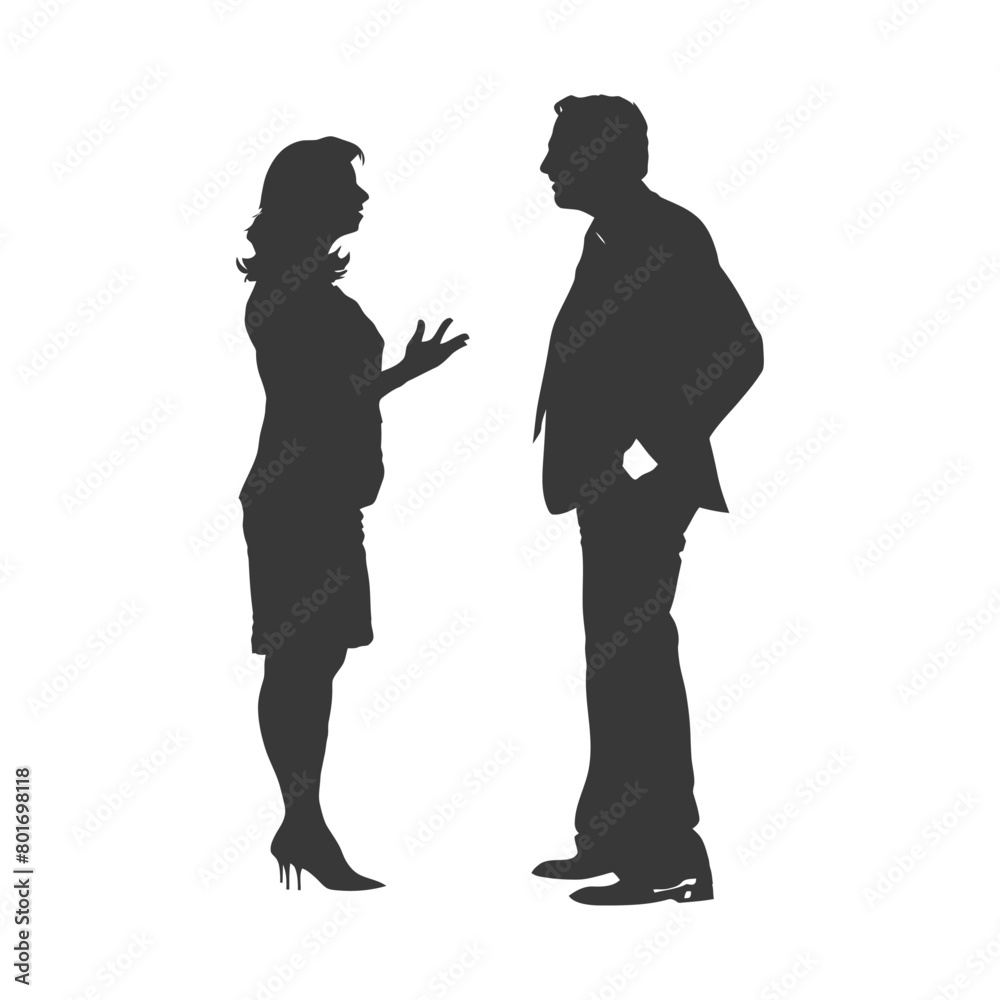 silhouette boss shouts at women employee full body black color only silhouette boss shouts at women employee full body black color only