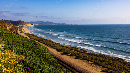 Plakat Sunset at the Torrey Pine Beach